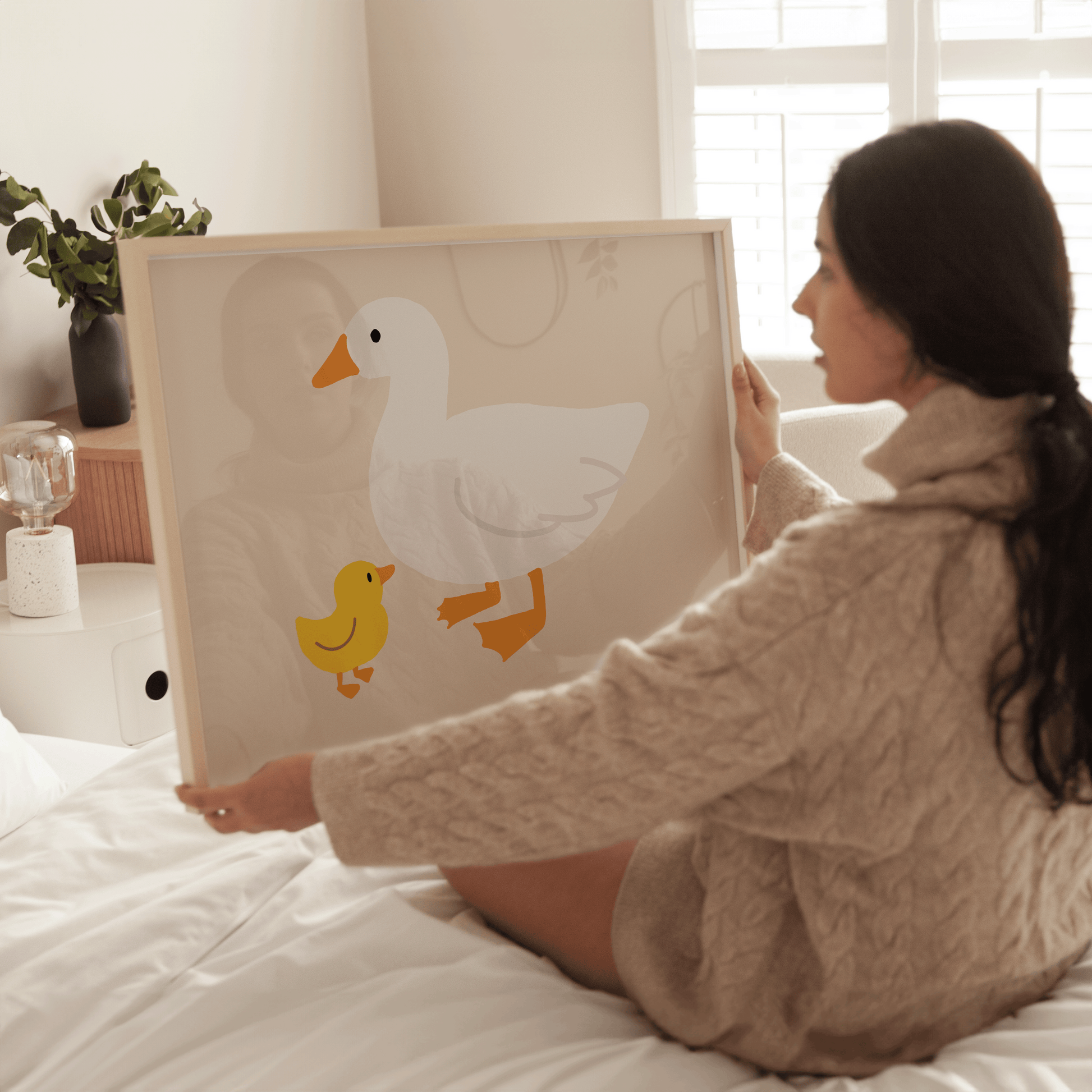 Mother and Baby Duck Print - Refined Spaces 