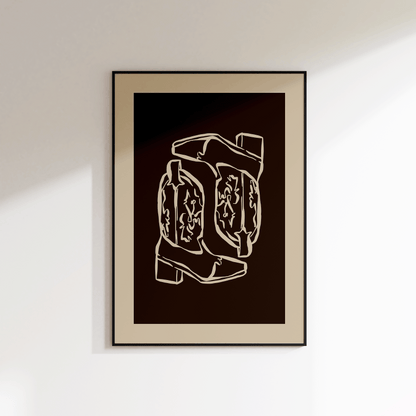 Cowboy Boots Print - Refined Spaces
