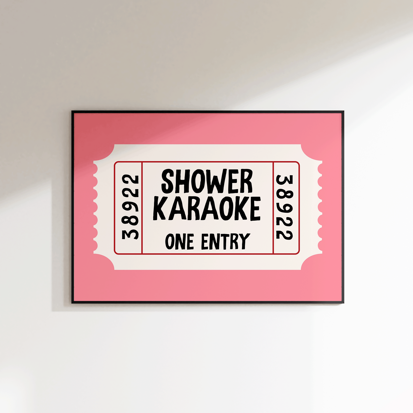 Shower Karaoke Ticket Print - Refined Spaces 