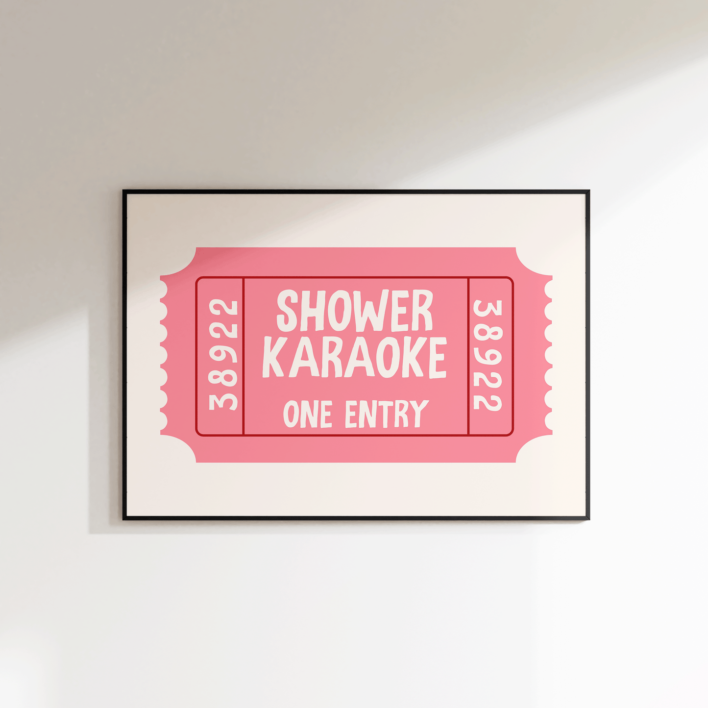 Shower Karaoke Ticket Print - Refined Spaces 