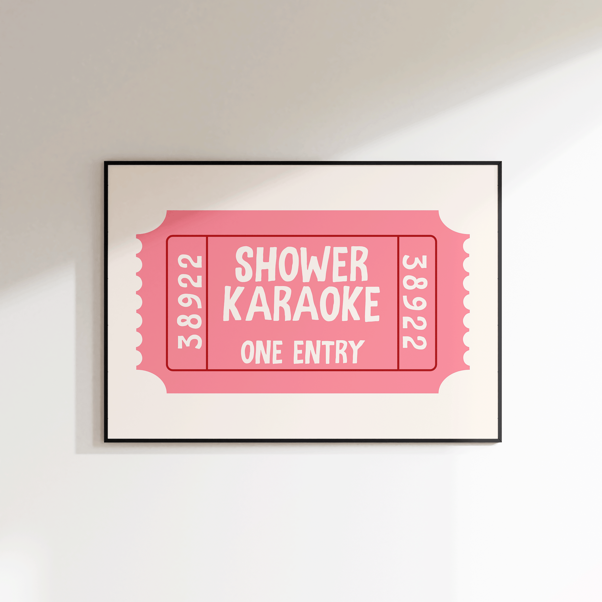 Shower Karaoke Ticket Print - Refined Spaces 