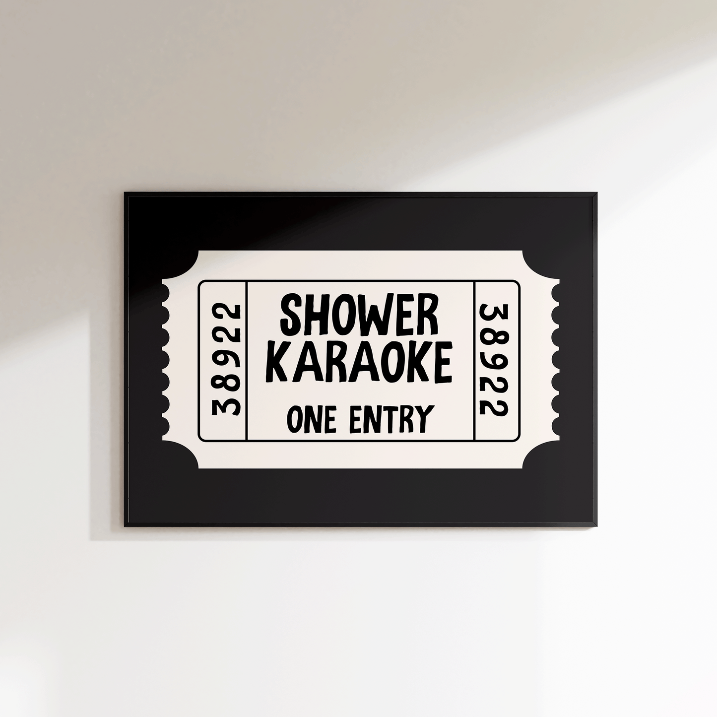 Shower Karaoke Ticket Print - Refined Spaces 