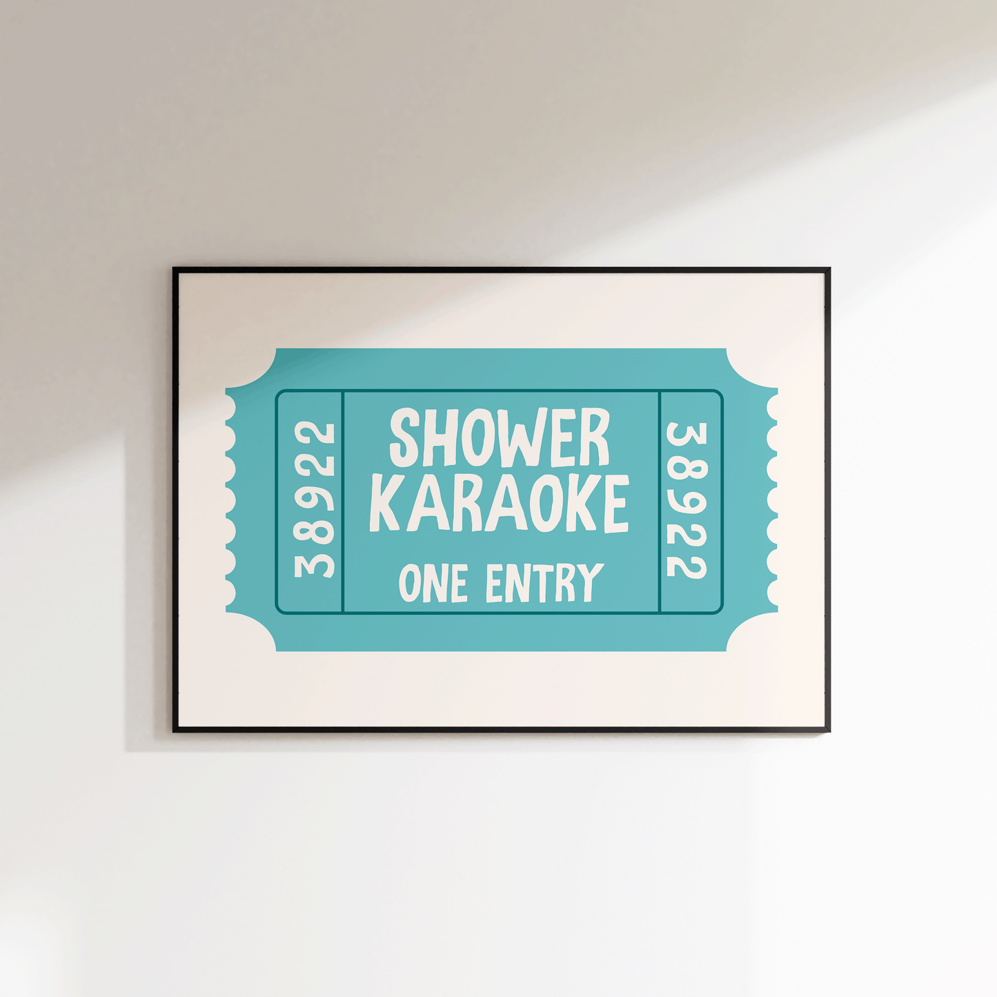 Shower Karaoke Ticket Print - Refined Spaces 