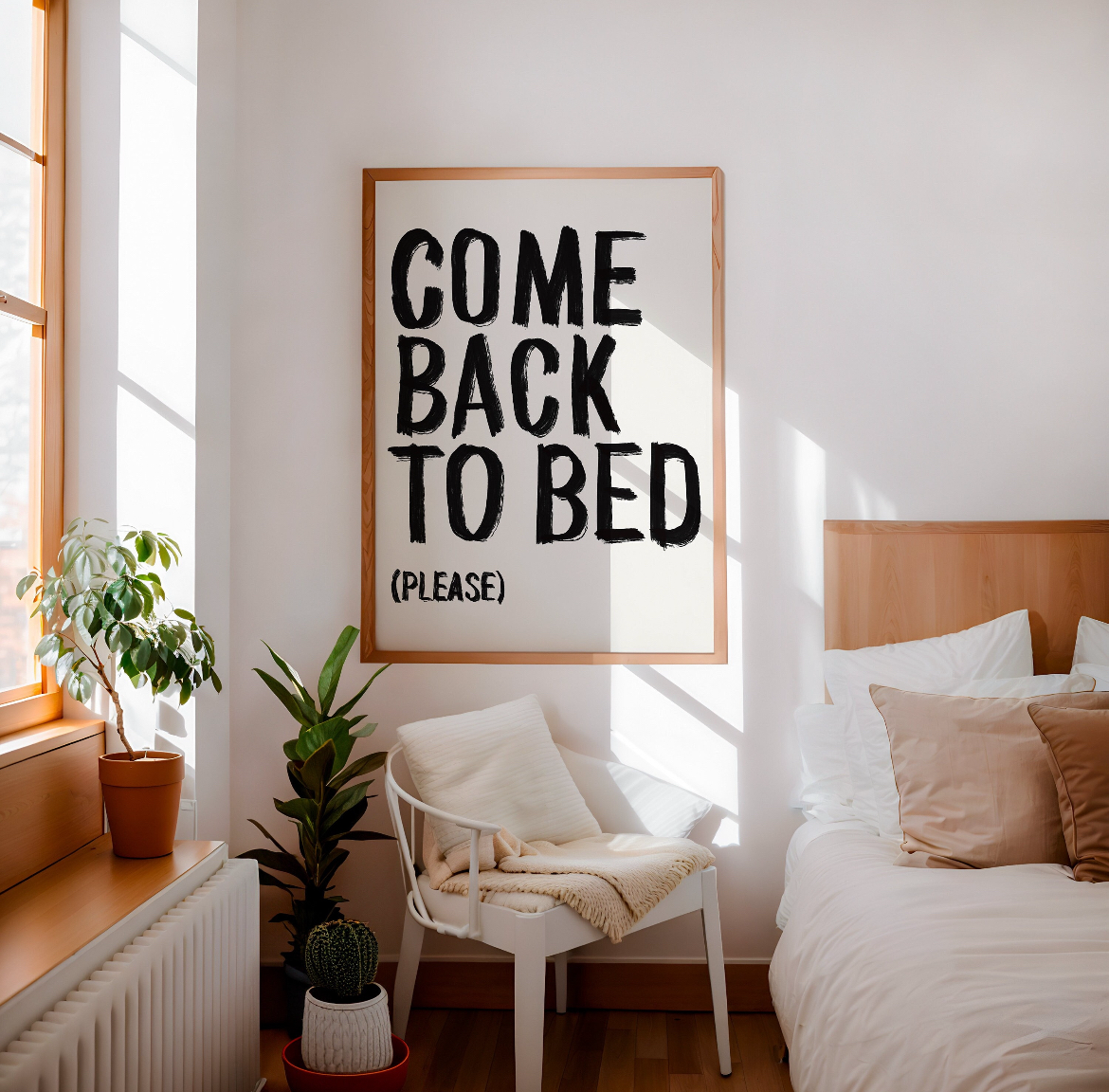 Come back to bed (please) Print - Refined Spaces 