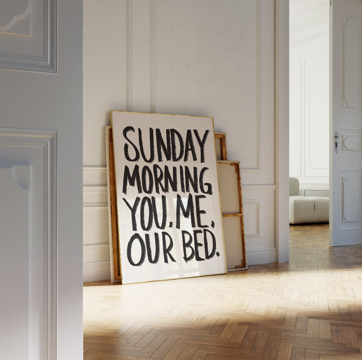 Sunday Morning - You, me, our bed Print - Refined Spaces 