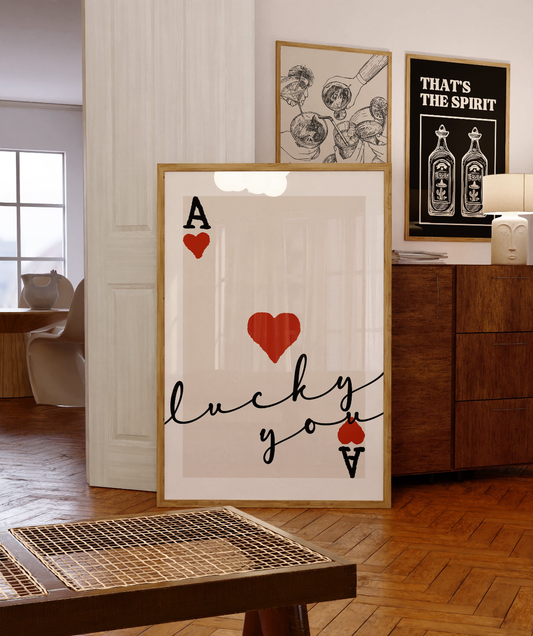 Ace of hearts - Lucky You Print - Refined Spaces 