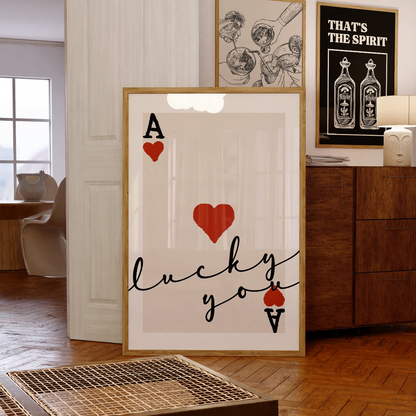 Ace of hearts - Lucky You Print - Refined Spaces
