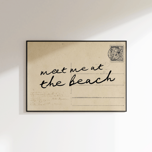 Meet Me At The Beach Print
