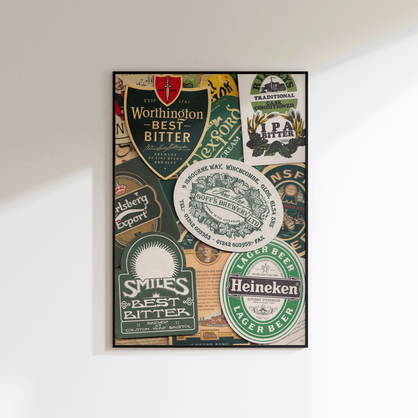 Beer Coaster Wall Art - Refined Spaces 
