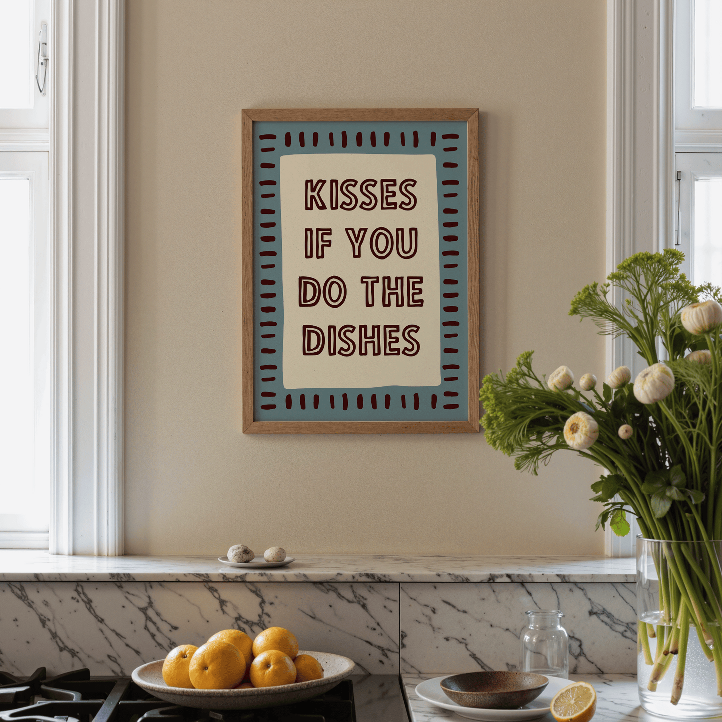 Kisses If You Do The Dishes Print - Refined Spaces
