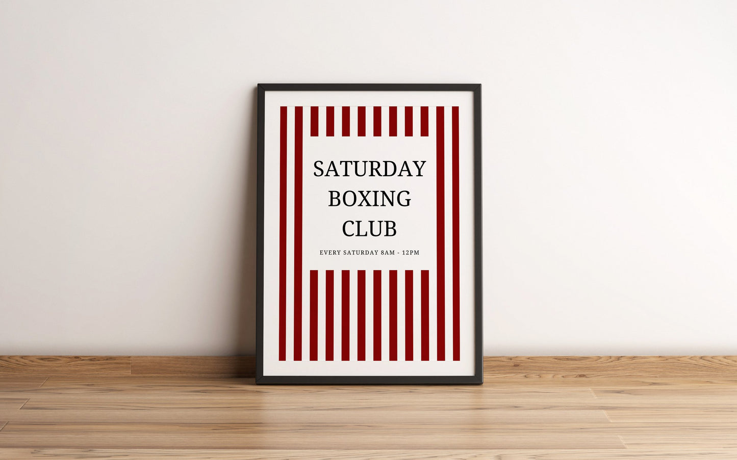 Saturday Boxing Club Print - Refined Spaces 