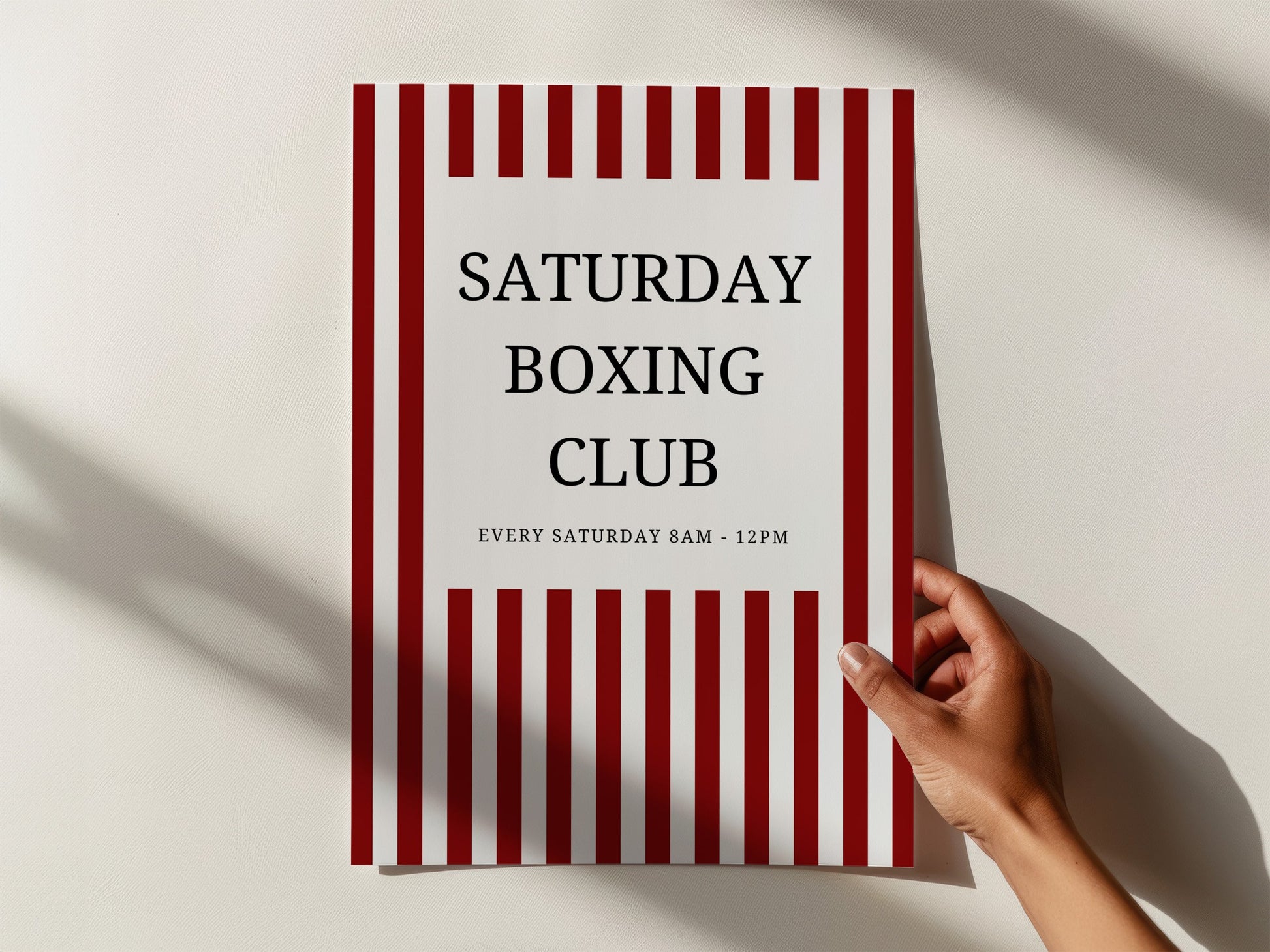 Saturday Boxing Club Print - Refined Spaces 