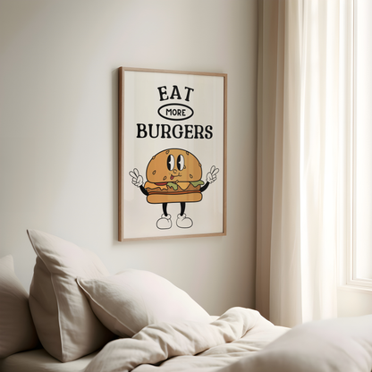 Eat More Burgers Print - Refined Spaces