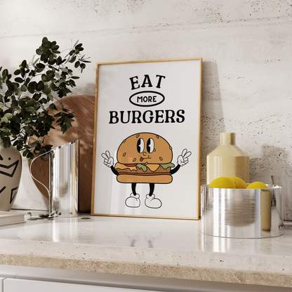 Eat More Burgers Print - Refined Spaces