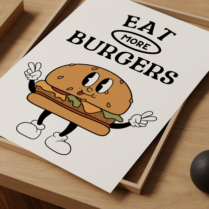 Eat More Burgers Print - Refined Spaces