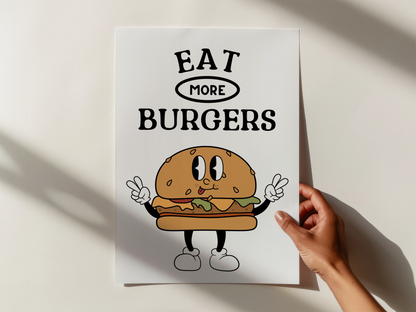 Eat More Burgers Print - Refined Spaces