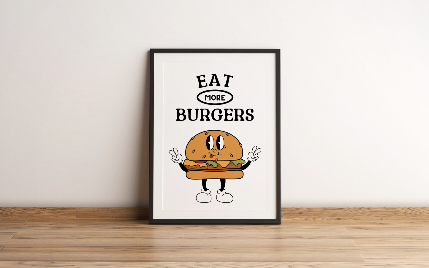 Eat More Burgers Print