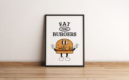 Eat More Burgers Print - Refined Spaces