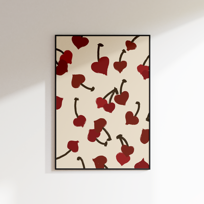 Cherry Heart Print - Refined Spaces