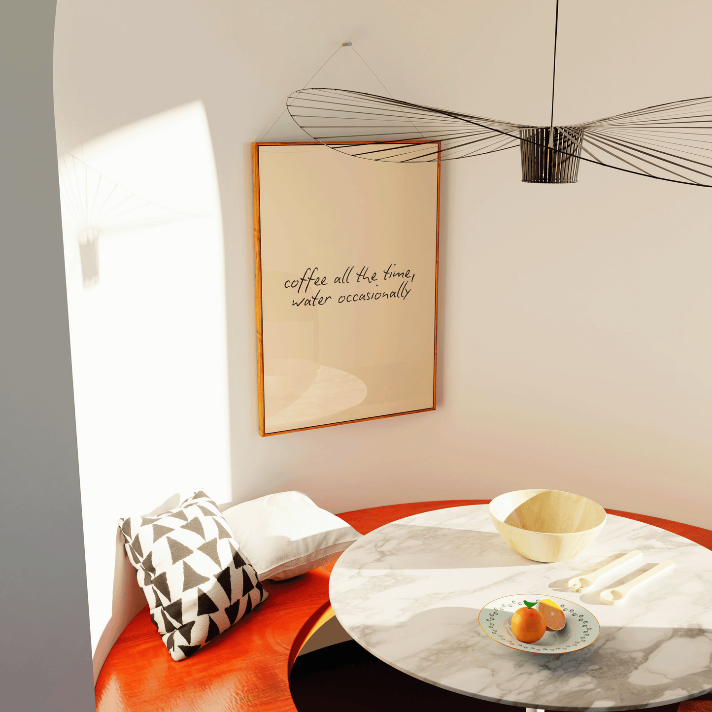 Coffee All The Time Water Occasionally Print