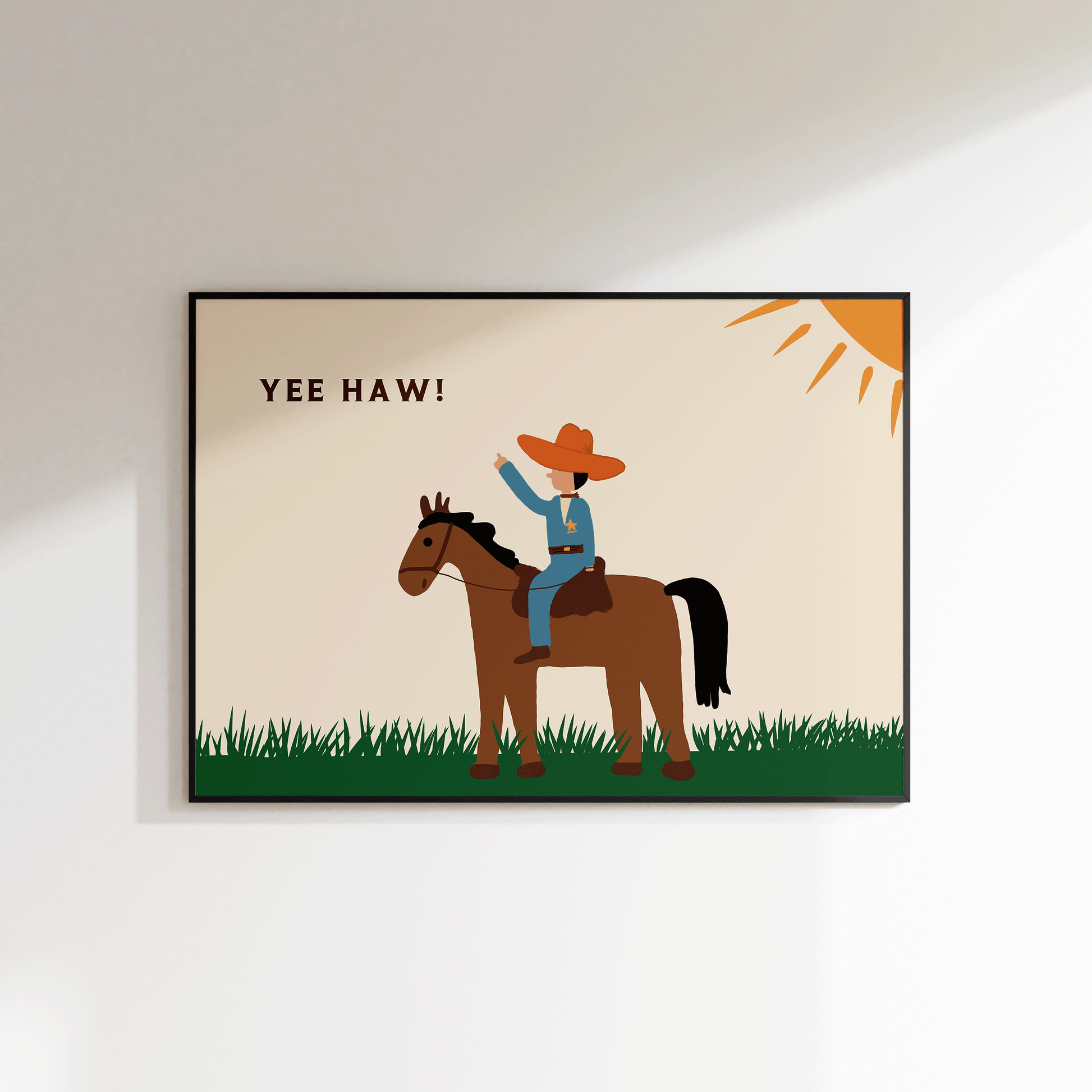 Children's Cowboy Print - Refined Spaces 
