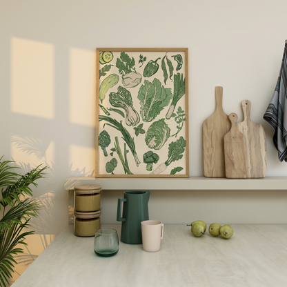 Green Vegetables Illustration - Refined Spaces