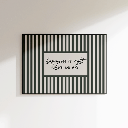Happiness Is Right Where We Are Print - Refined Spaces