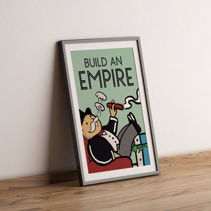 Monopoly motivational print - Build an empire - Refined Spaces