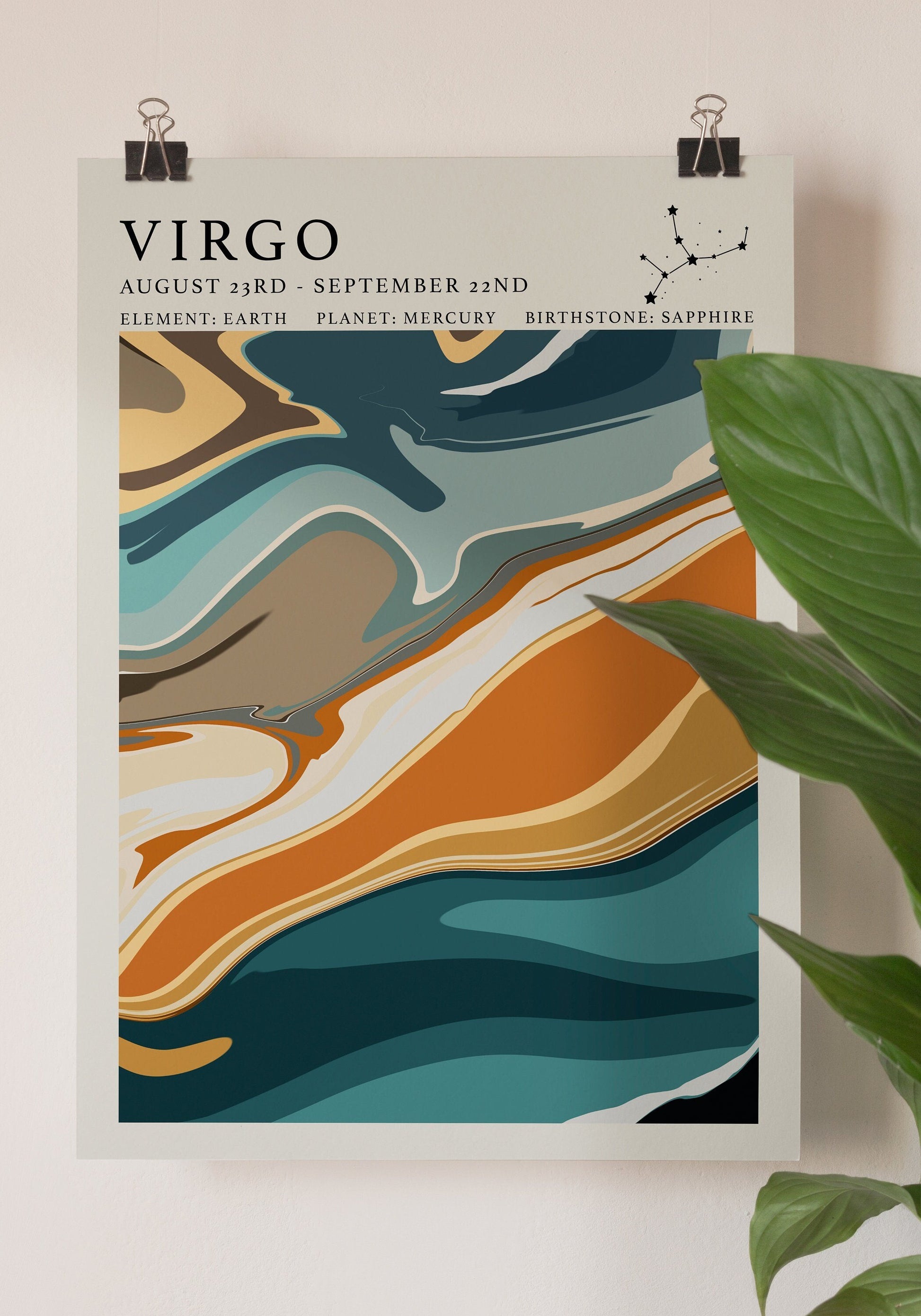 Astrology Print - Virgo - Refined Spaces 