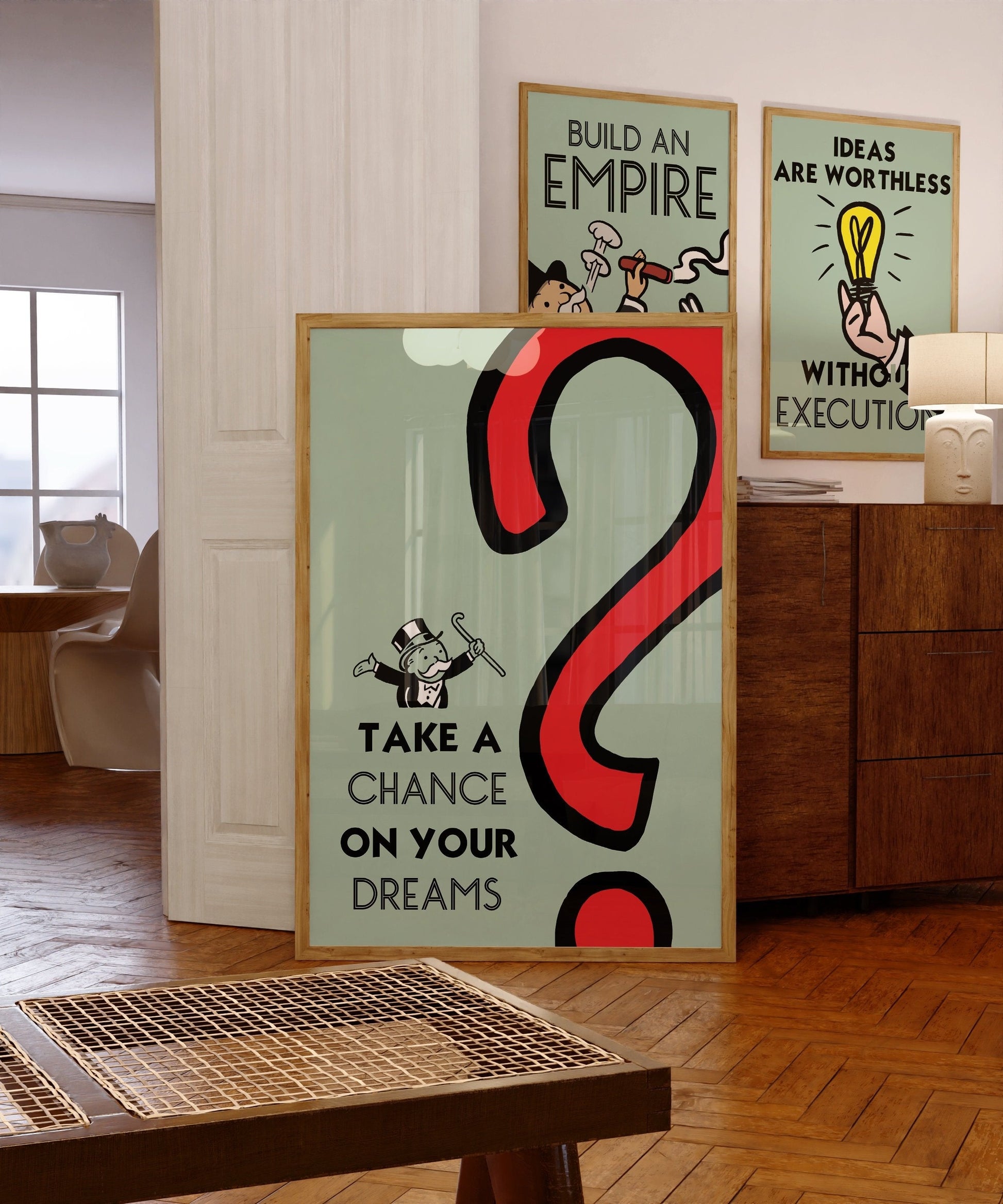 Monopoly motivational print - Take a chance on your dreams - Refined Spaces 