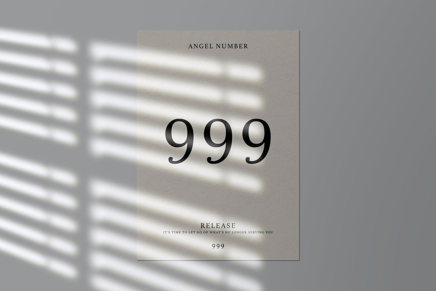 Angel Number Print - 999 - Refined Spaces 