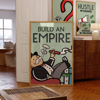 Monopoly motivational print - Build an empire - Refined Spaces