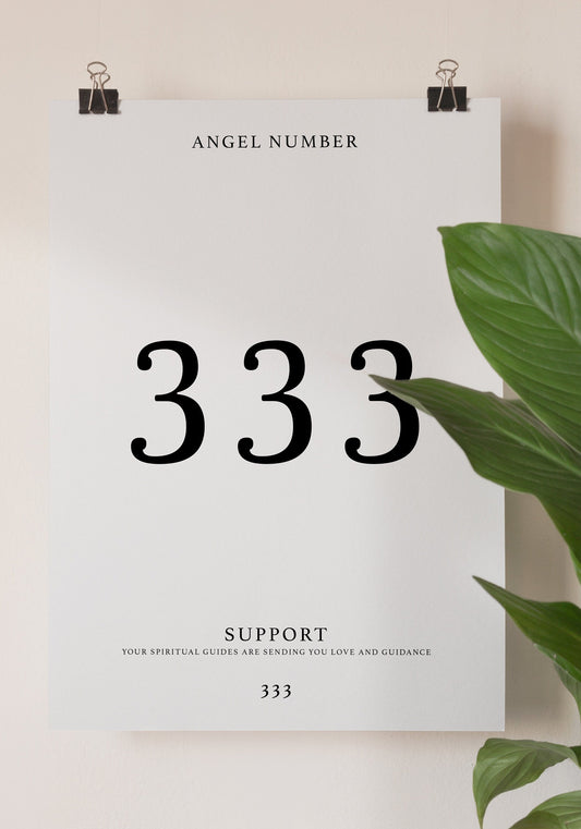 Angel Number Print - 333 - Refined Spaces 