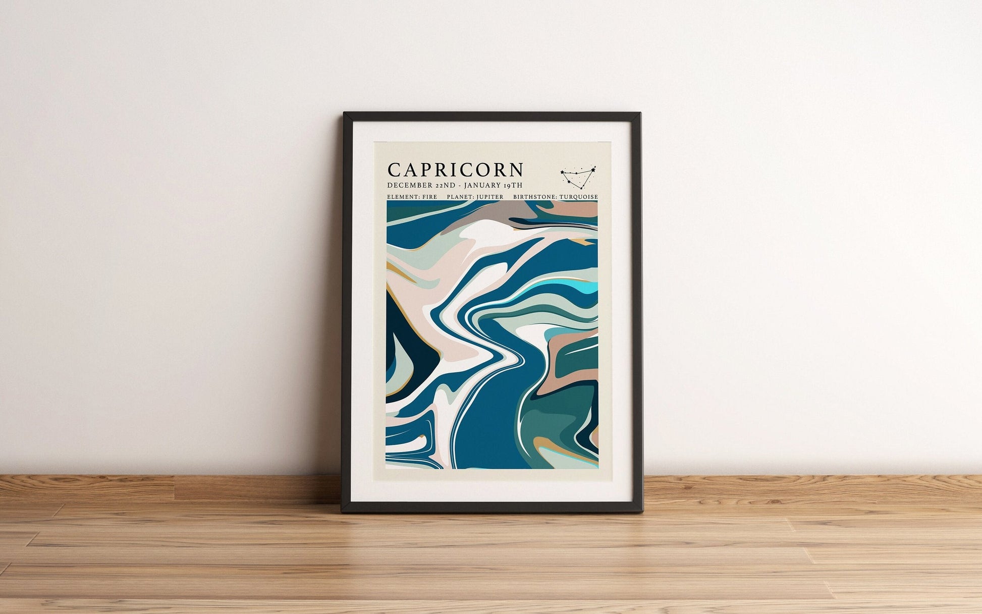 Astrology Print - Capricorn - Refined Spaces 