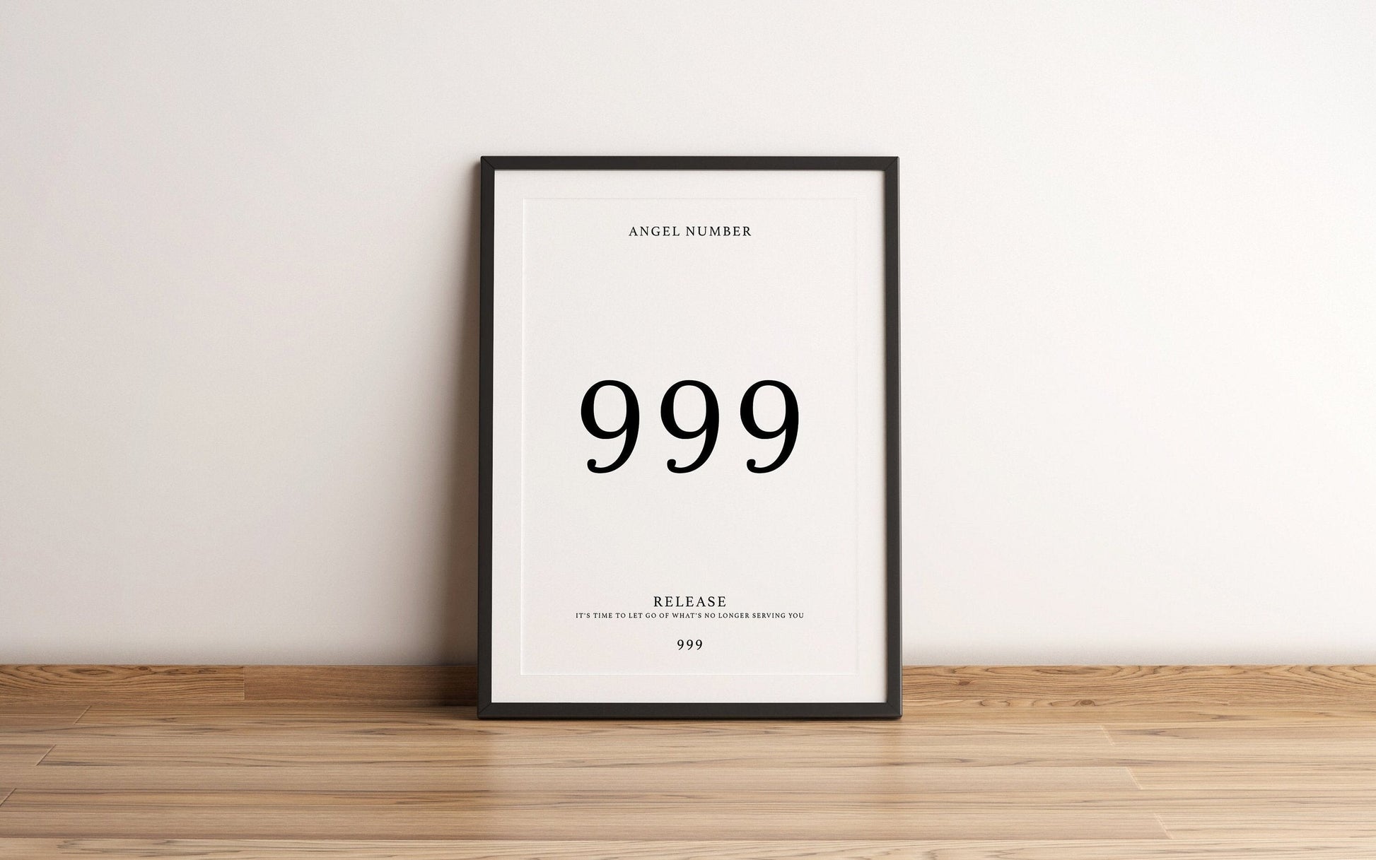 Angel Number Print - 999 - Refined Spaces 