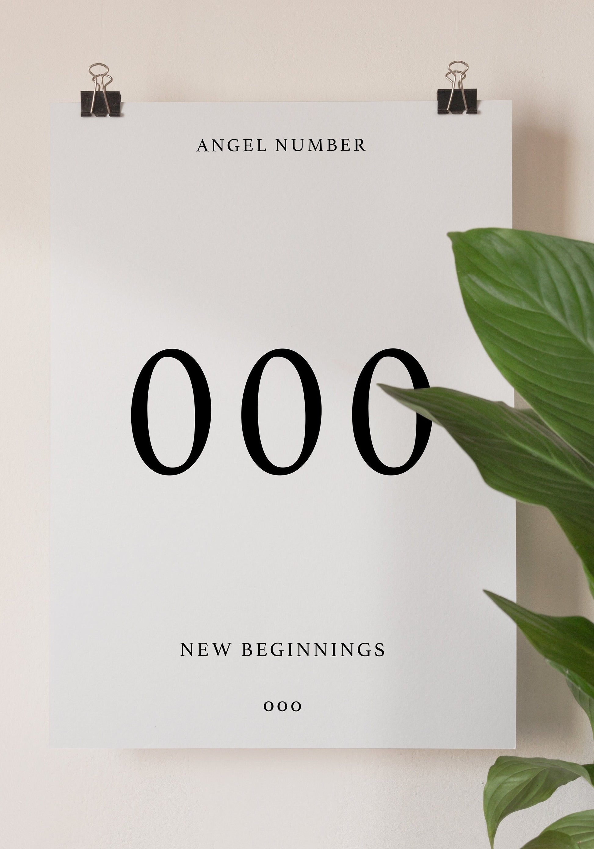 Angel Number Print - 000 - Refined Spaces 