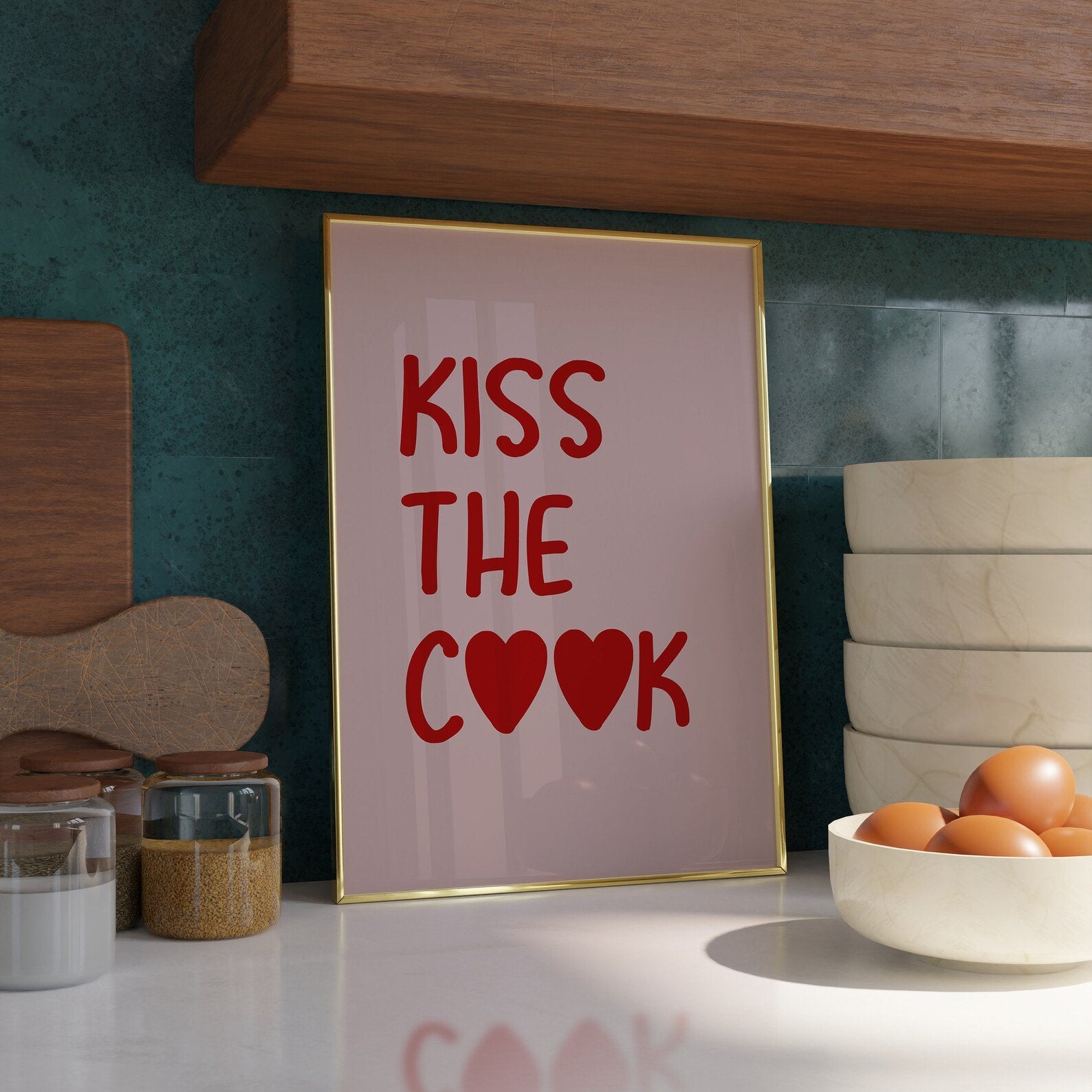 Kiss the Cook Print - Refined Spaces 