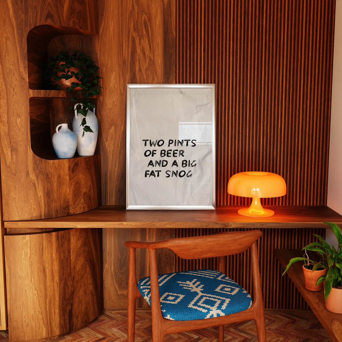 Two Pints Of Beer And A Big Fat Snog Print