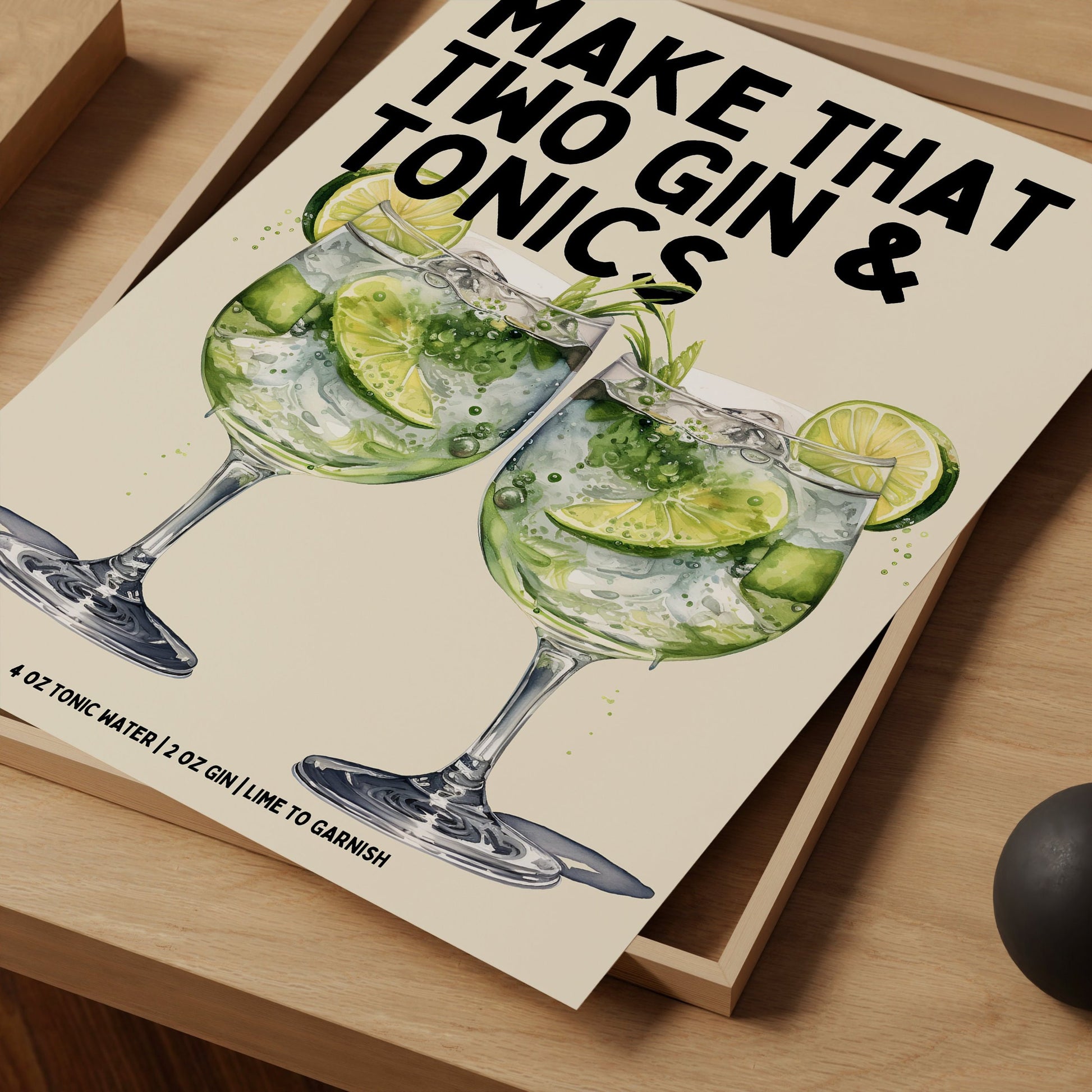 Gin and Tonic print - Refined Spaces 