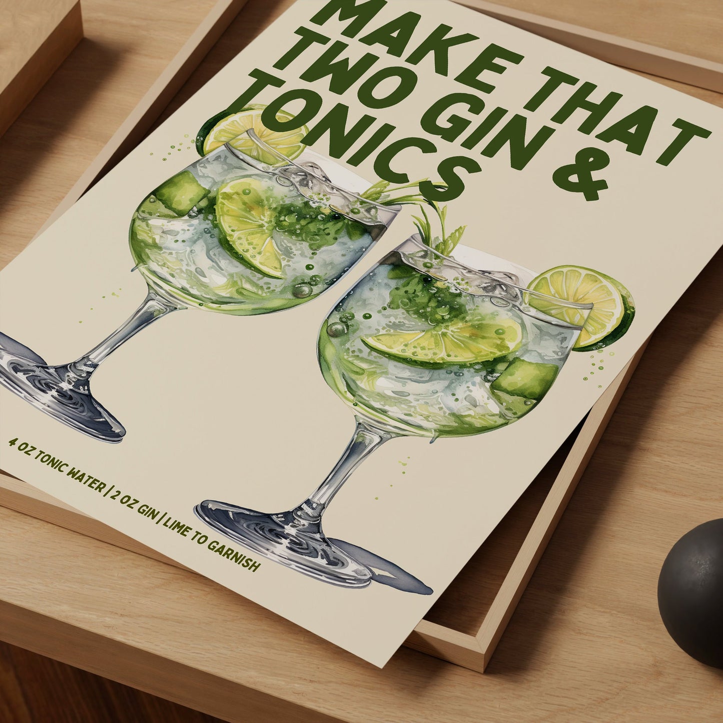 Gin and Tonic print - Refined Spaces 