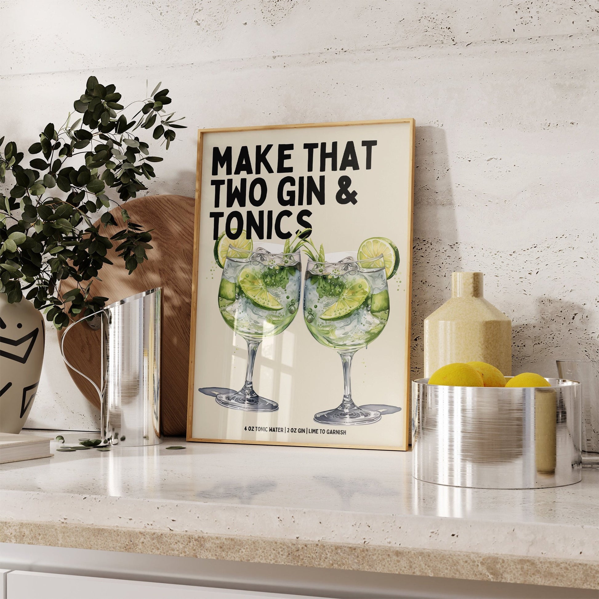 Gin and Tonic print - Refined Spaces 