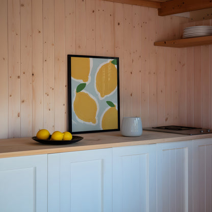 Lemon Print - Fruit print - Minimalist Print - Trendy Print - Kitchen Prints - Kitchen Wall Art Dining Room Prints Lemon print set