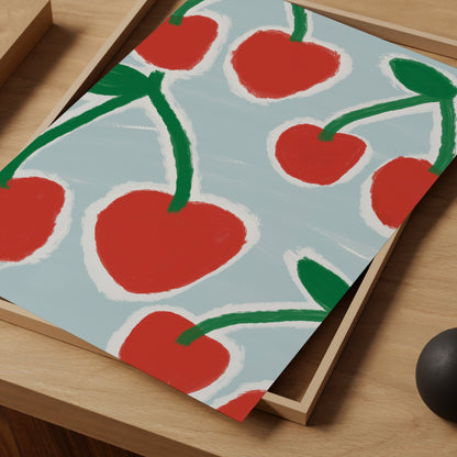 Cherry Print - Fruit print - Trendy Print - Kitchen Prints - Kitchen Wall Art Dining Room Prints Cherry painting Cherry poster print