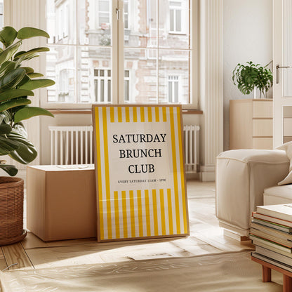 Sunday Brunch Club Print - Trendy Wall Art Print - Brunch Club Print - Bar Cart Print Brunch Wall Art Dining Room Wall Art Cocktail Wall Art
