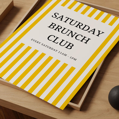 Sunday Brunch Club Print - Trendy Wall Art Print - Brunch Club Print - Bar Cart Print Brunch Wall Art Dining Room Wall Art Cocktail Wall Art