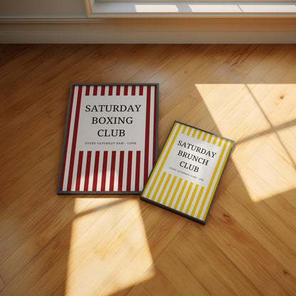 Sunday Brunch Club Print - Trendy Wall Art Print - Brunch Club Print - Bar Cart Print Brunch Wall Art Dining Room Wall Art Cocktail Wall Art
