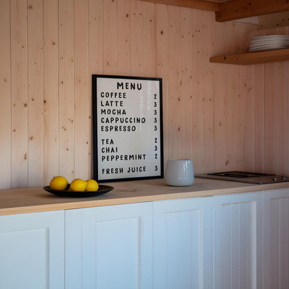 Coffee Menu Poster - Coffee Wall Art - Coffee Menu Print - Kitchen Wall Art - Coffee Station Art - Dining Room Prints - Kitchen Prints - A4