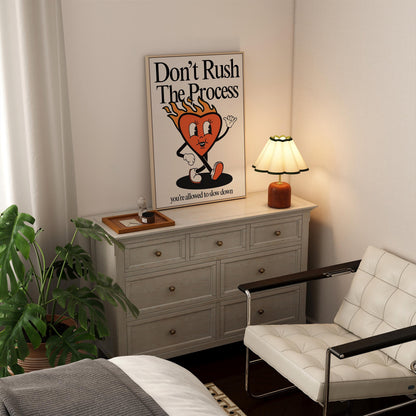 Don't Rush The Process Print, Retro Photography Print, Retro Motivation Poster, Motivational Pun Art, Retro Office Decor, Fun Wall Art, A4