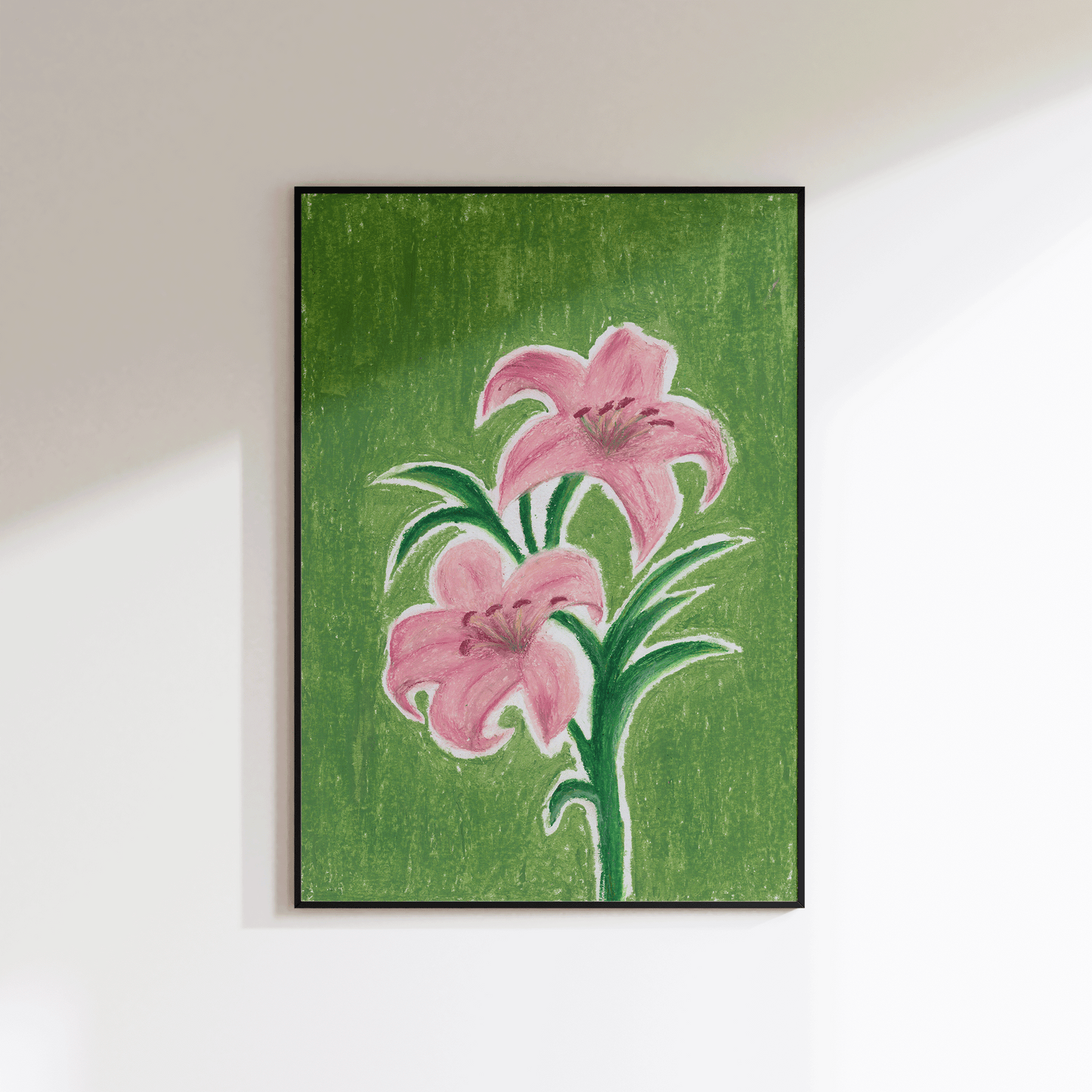 Oil Pastel Lily Print