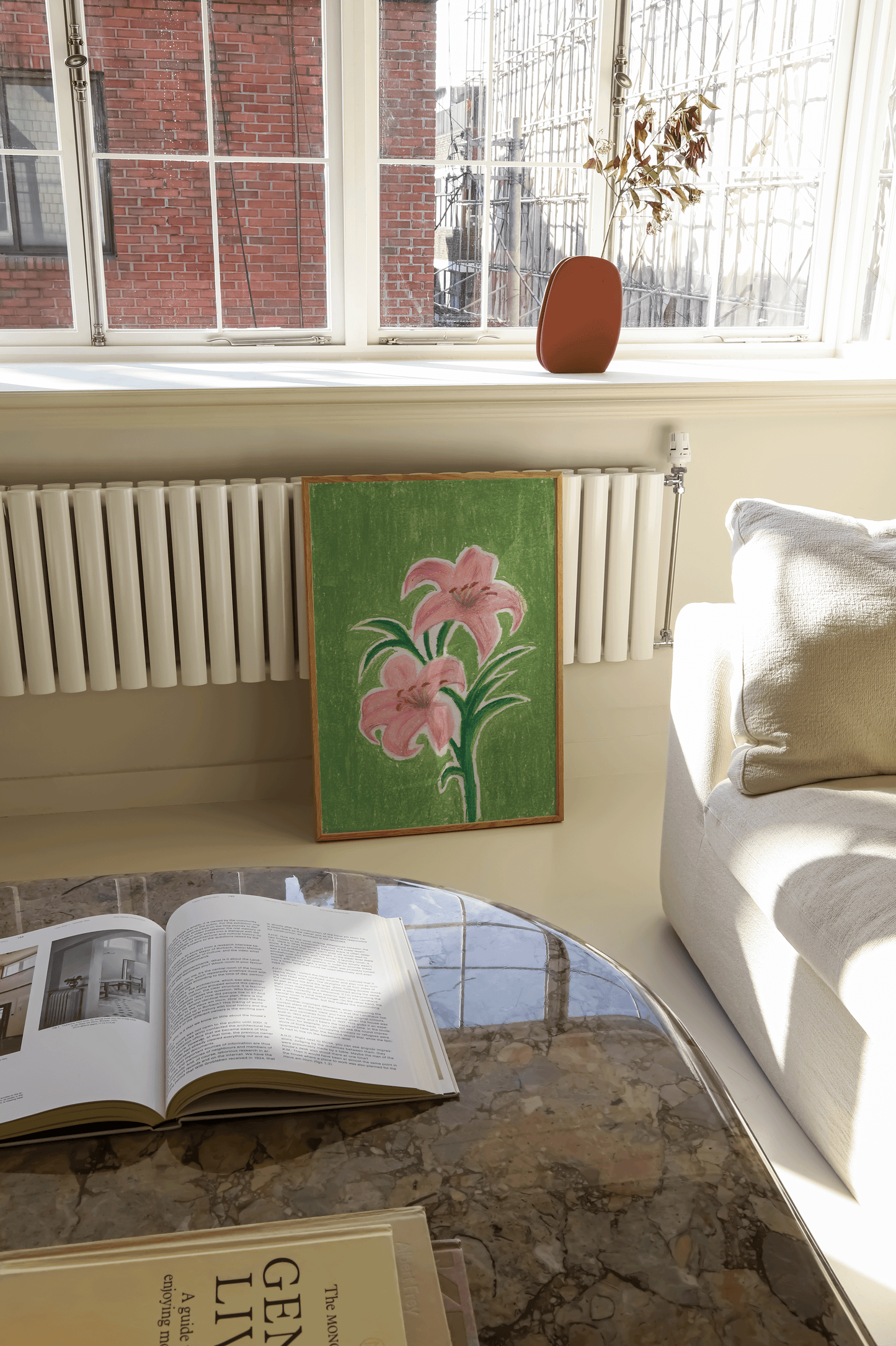 Oil Pastel Lily Print